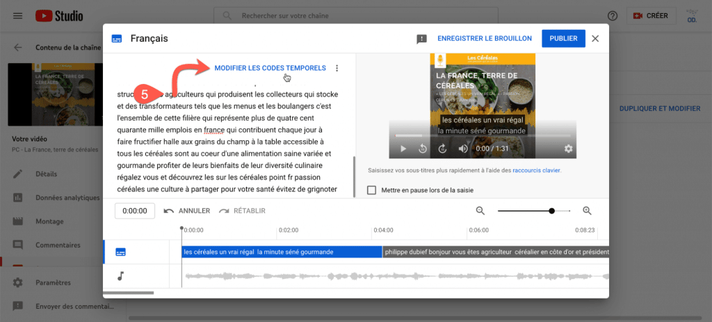 Etape 3 - Sous-titrage vidéo avec Youtube